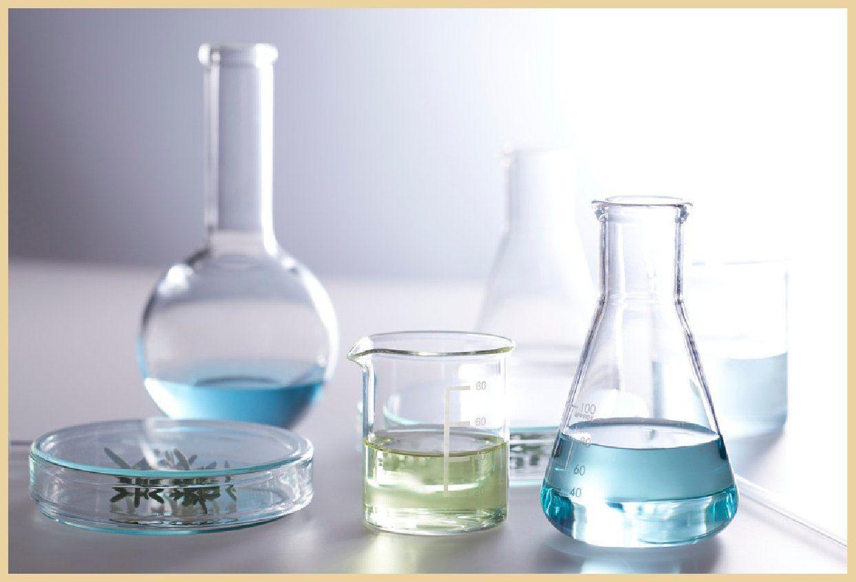 Laboratory glassware used for environmental sampling