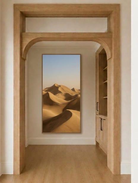 Softly radiused archway framing desert light