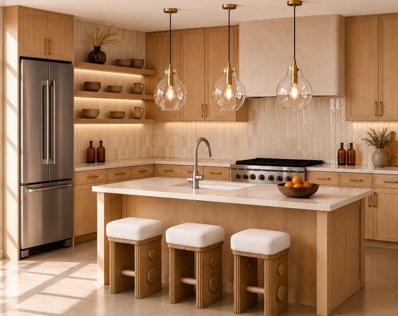 ELEMENT by SENERGY360 standard kitchen with lead-free tile backsplash and stainless appliances
