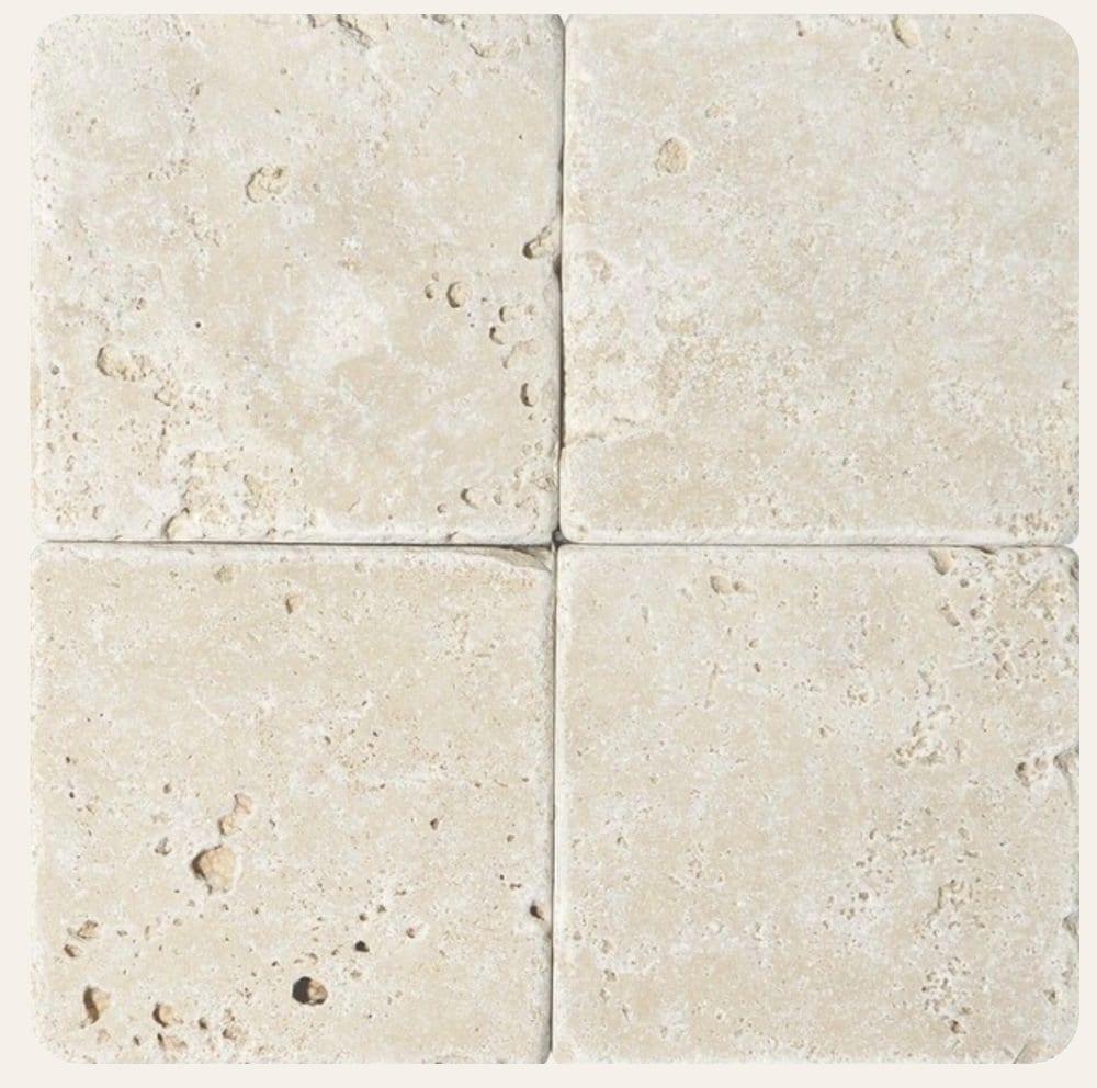 Tumbled travertine tile