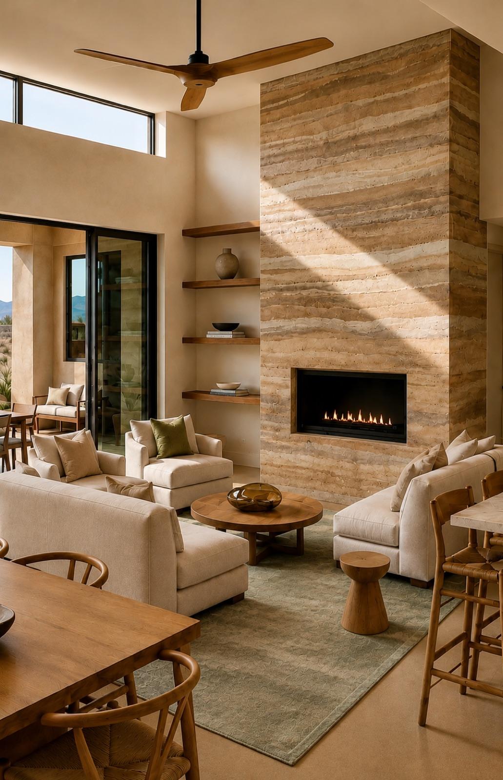 Interior of an ELEMENT by SENERGY360 holistic home designed as a wellness retreat for longevity living