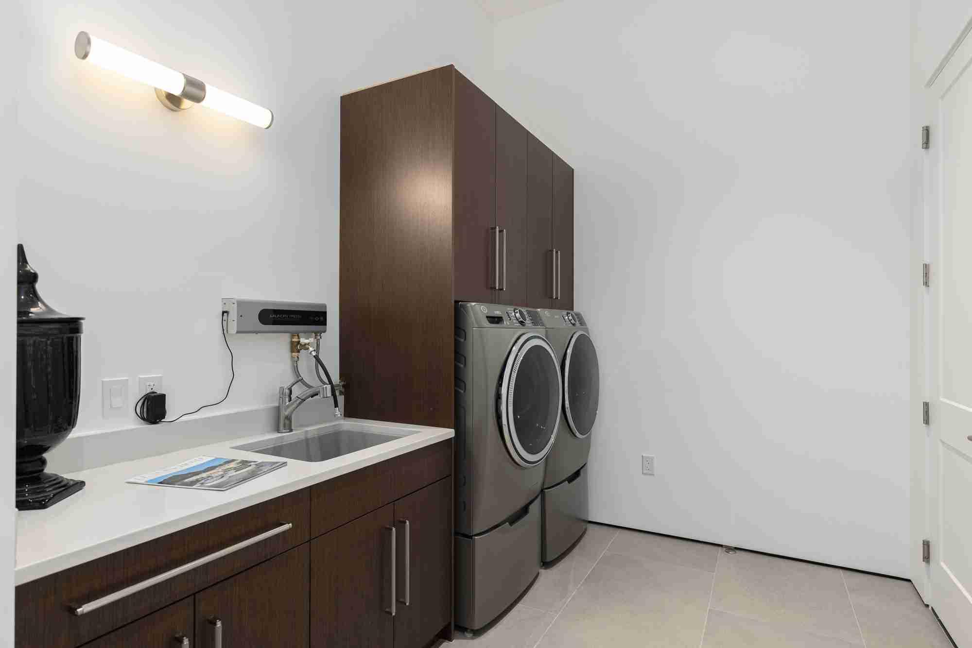 New Construction - Washer and Dryer in a laundry room