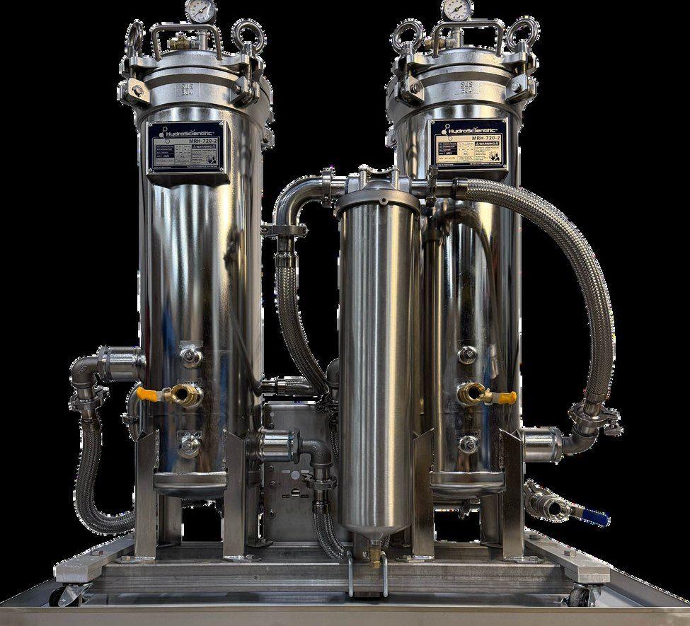 Multi-stage stainless steel filtration and conditioning skid