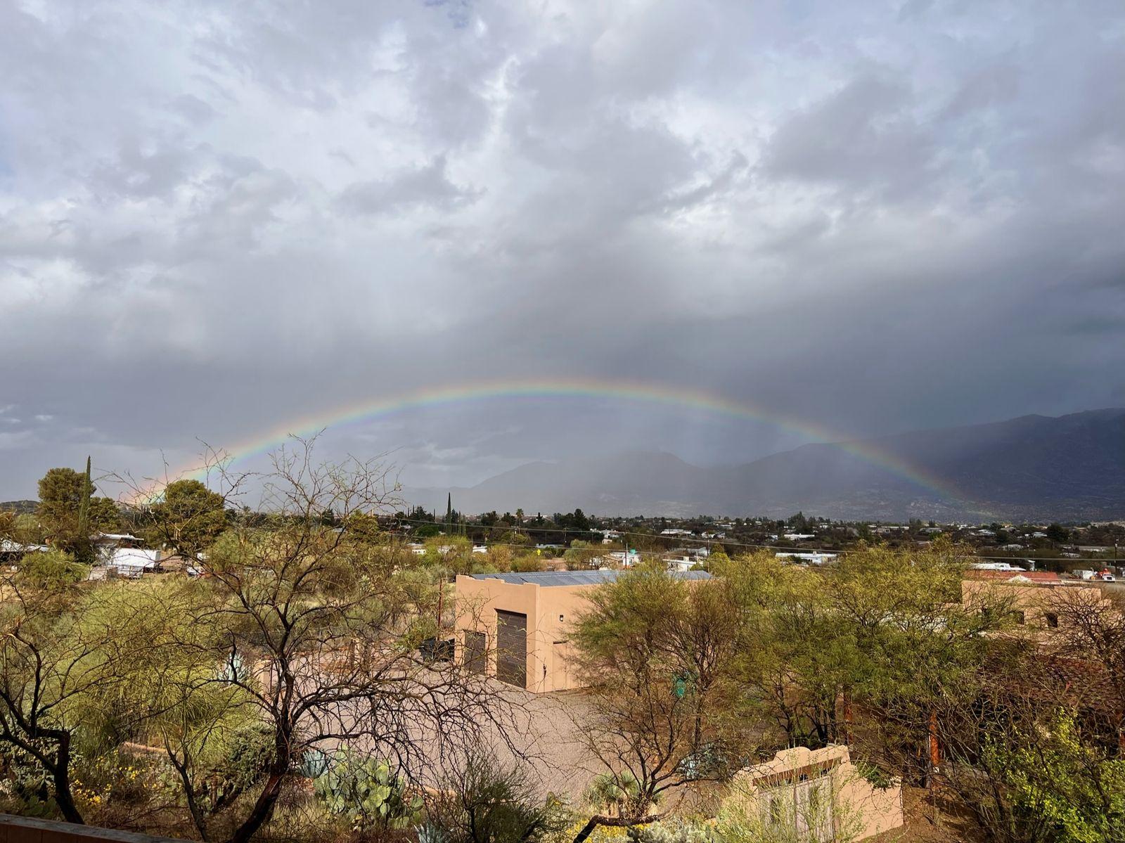 Rainbow over the finished house